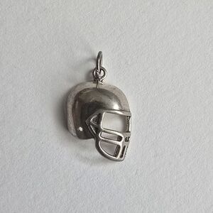 Sterling Silver Football Helmet Pendant Charm